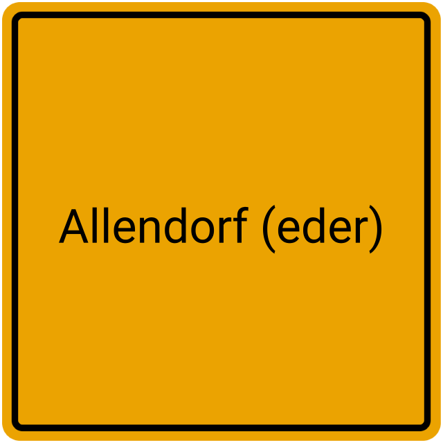 Meldebestätigung Allendorf (Eder)